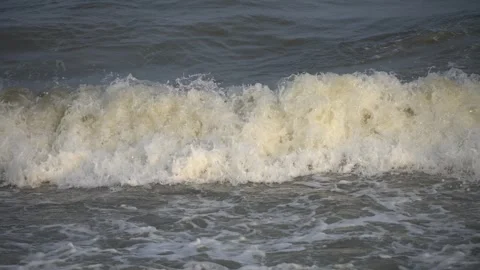 Closeup of waves in beach. Stock Footage 240123947