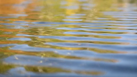 Closeup waves on the river Stock Footage 139824815