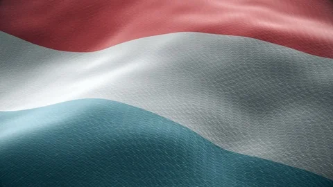 Closeup of a waving Luxembourg flag looping Stock Footage 102138658