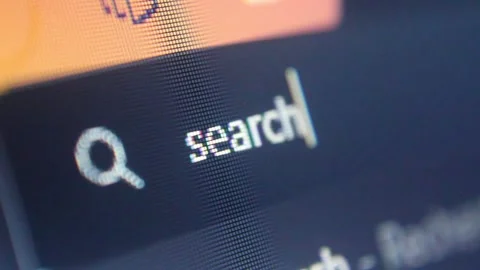 Closeup web browser search Video stock 285951073