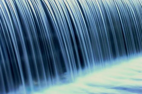 Closeup of a weir waterfall Stock-Fotos