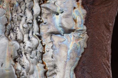 The closeup of a weld Foto stock