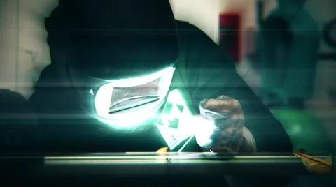 Closeup of Welder Stock Footage 59908164