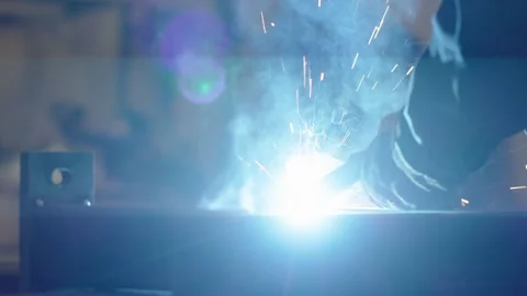 Closeup of welding Stock Footage 238860321
