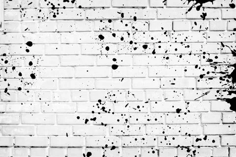 Closeup of white brick wall Foto stock