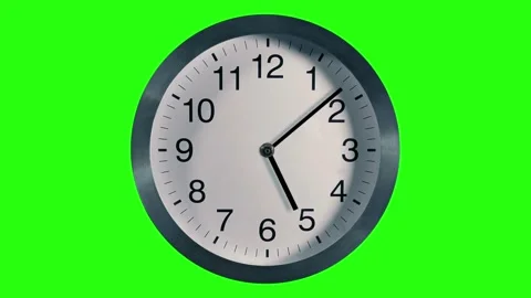 Closeup of White Clock Face in timelapse on green screen background copy sp.. Stock Footage 272760173