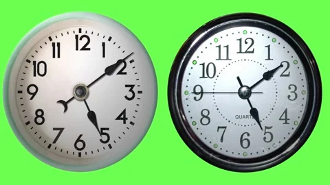 Closeup of White Clock Face in timelapse on green screen background copy sp.. Stock Footage 272760796