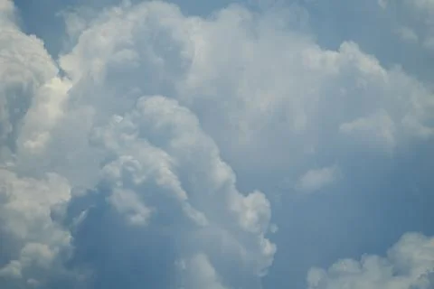 Closeup of white clouds. texture, background Stock Photos