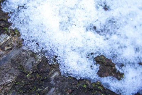 Closeup white snow background texture Stock Photos