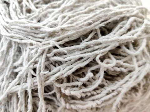 Closeup of white threads. Background/texture Stock Photos
