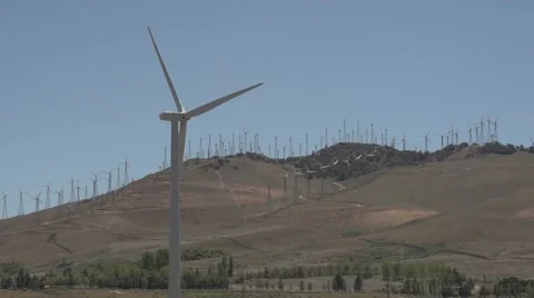 Closeup of wind turbine Stock Footage 49405559