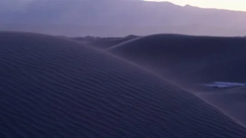 Closeup of windblown dunes in predawn light. Stock Footage 154920266