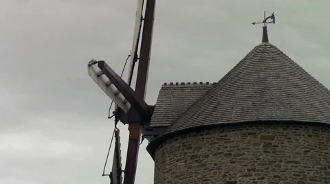 Closeup of a windmill Stock Footage 66536355
