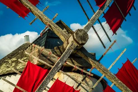 Closeup of a windmill Stock Photos