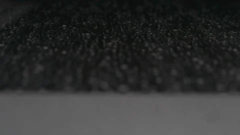 Closeup Of Window whit Raindrops Flowing Down on Winter Stock Footage 194531867
