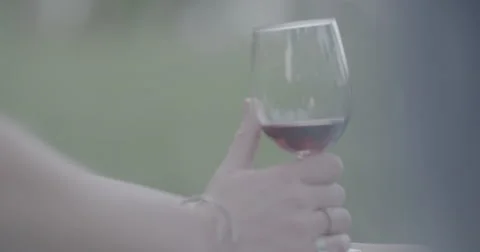 Closeup of wine glass Stock Footage 65049572