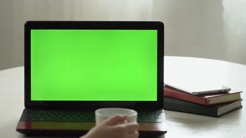 Closeup woman sitting table notebook female hands keyboarding laptop using Stock Footage 130761207
