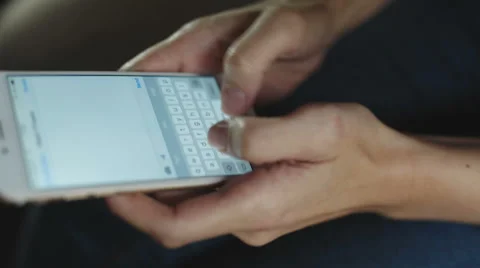 Closeup of woman Texting on a touchscreen Stock-Footage 55407917