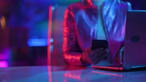Closeup on woman using smartphone applications Stock Footage 248168976