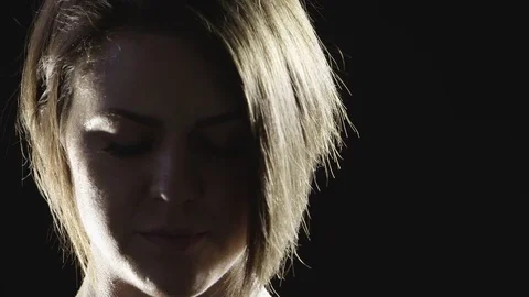 Closeup of womans face Video stock 80133128