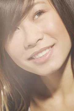 Closeup Of A Womans Face Stock Photos