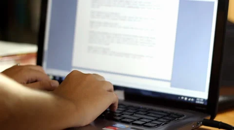 Closeup woman's hands typing on laptop computer 스톡 동영상 33450099
