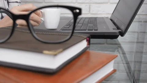 Closeup workplace. Stock Footage 99748583