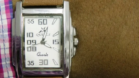 Closeup Of wrist watch Stock-Footage 74119768