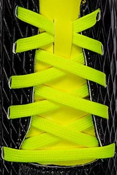 Closeup of yellow laces Stock Photos