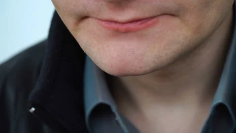 Closeup young man drinking beverage from paper cup at fast food cafe food court Stock Footage 88097541