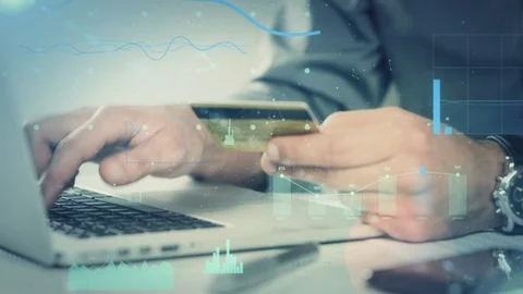 Closeup Of Young Man Making A Payment With A Credit Card 스톡 동영상 109153900