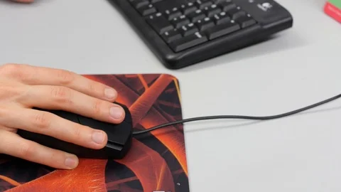 Closeups of scientists and programmers while typing on keyboard or using a Video stock 92665348