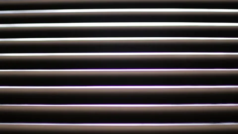 Closing and opening of the blinds of the window, close-up. Stock Footage 258367641