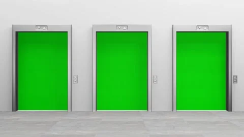 Door Opening Closing  3D Animated Clipart for PowerPoint 