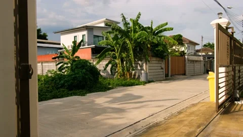 Closing Of Automatic House Gates Stock Footage 221688634