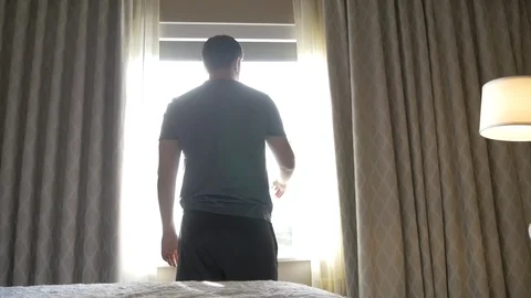 Closing Blinds Depression Concept 스톡 동영상 116843391