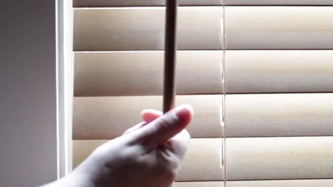 Closing blinds Stock Footage 282480820
