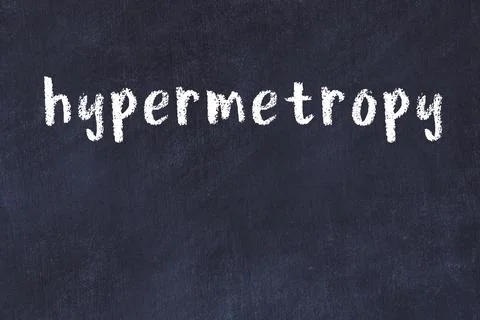 Closing browser window with caption hypermetropy. Chalk drawing. Concept of d Stock Photos