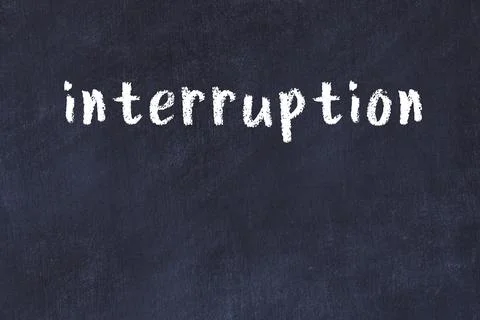 Closing browser window with caption interruption. Chalk drawing. Concept of d Stock Photos