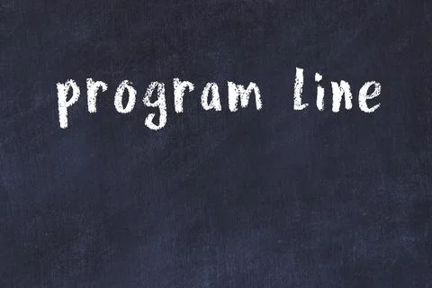 Closing browser window with caption program line. Chalk drawing. Concept of d Stock Photos