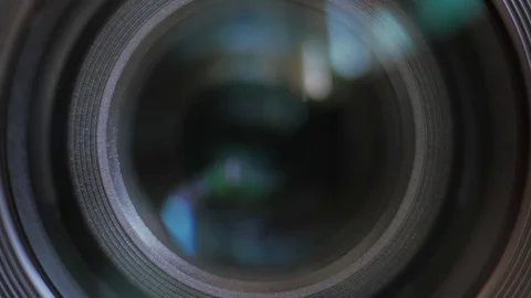 Closing the camera lens eye. Stock Footage 106680080