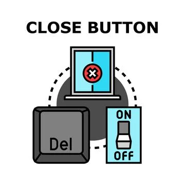 Closing computer application and deleting digital information イラスト素材