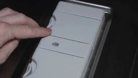 Closing conditioner tray in dishwasher Stock Footage 146473668