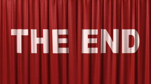 closing curtain with title