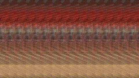 Closing doors of red two level express train Stock Footage 110381313