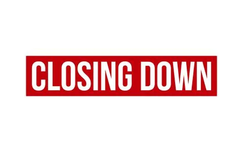 Closing down Rubber Stamp Seal Vector Stock Illustration