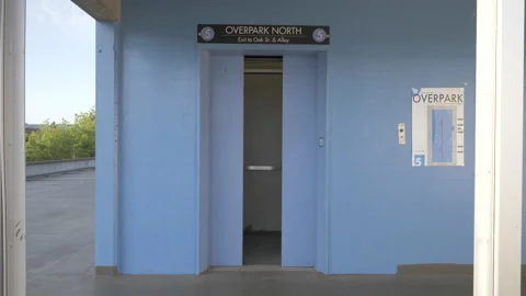 Closing Elevator On Rooftop Stock Footage 208788570