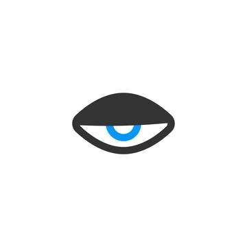 Closing Eye Vector Icon. Hide Icon. Stock vector illustration isolated on white Ilustración de archivo