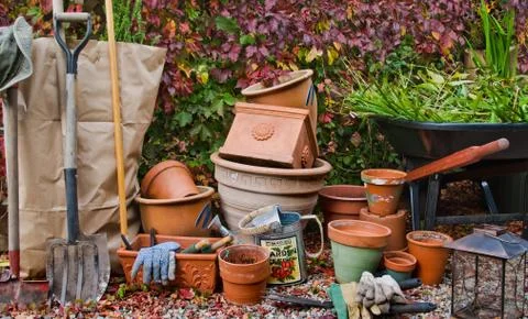 Closing the garden Stock Photos