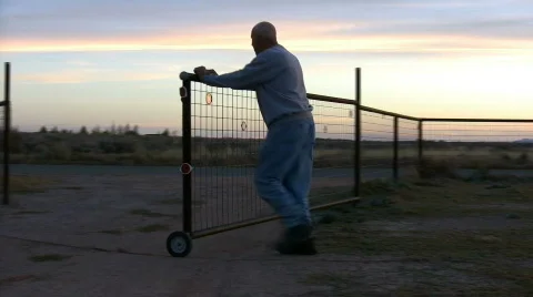 Closing the Gate Video stock 77813